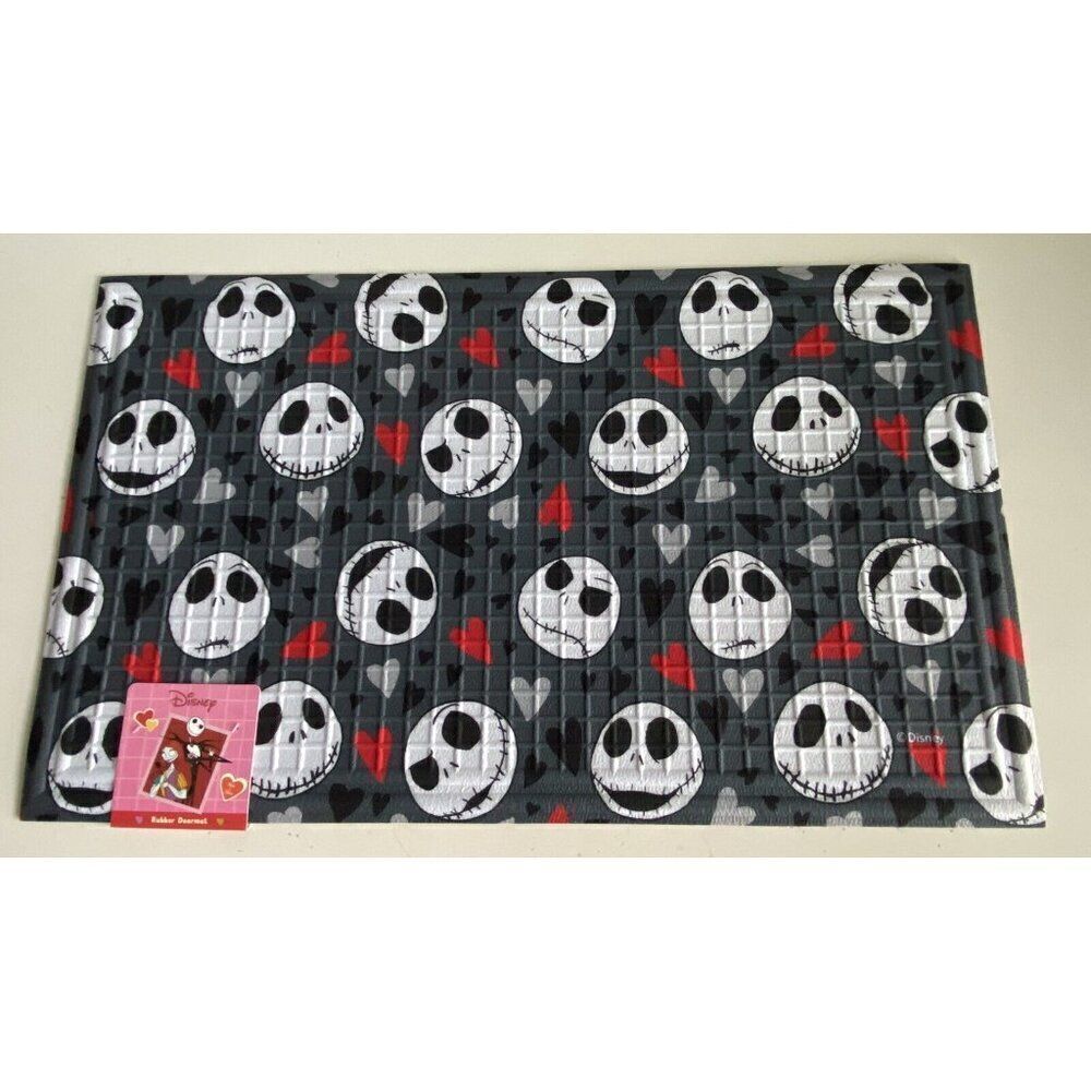 Nightmare Before Christmas Jack Skellington Valentines Rubber Outdoor Mat 18x30”